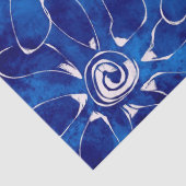 抽象芸術花デイジー青フローラ切り離し 薄葉紙 (詳細)