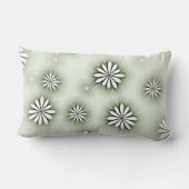 抽象芸術花デザイン枕 ランバークッション (裏面)