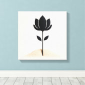 抽象芸術花デザイン キャンバスプリント (インサイチュ (ウッドフロア))