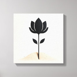 抽象芸術花デザイン キャンバスプリント