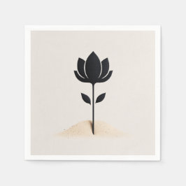 抽象芸術花デザイン スタンダードカクテルナプキン