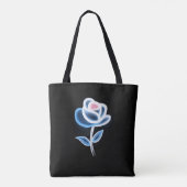 抽象芸術花デザイン トートバッグ (裏面)