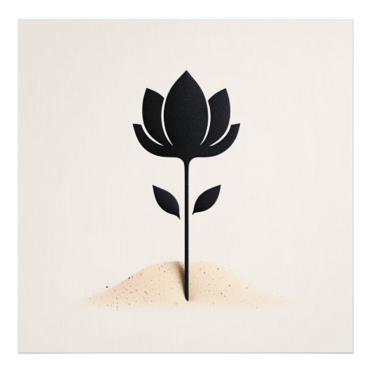 抽象芸術花デザイン フォトプリント            (正面)