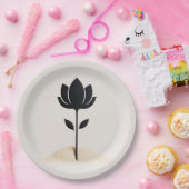 抽象芸術花デザイン ペーパープレート (パーティー)