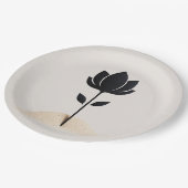 抽象芸術花デザイン ペーパープレート (アングル)