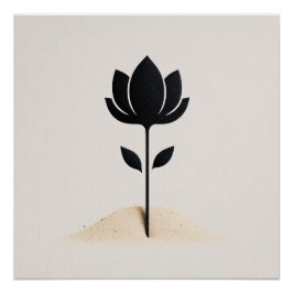 抽象芸術花デザイン ポスター