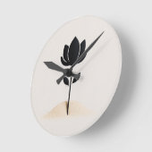 抽象芸術花デザイン ラウンド壁時計 (傾斜)