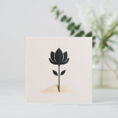 抽象芸術花デザイン 招待状 (スタンド正面)