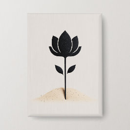 抽象芸術花デザイン 缶バッジ