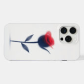 抽象芸術花デザイン iPhoneケース (裏面横)