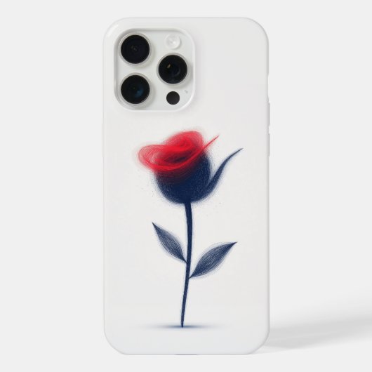 抽象芸術花デザイン iPhoneケース (裏面)