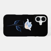抽象芸術花デザイン iPhone 16ケース (裏面横)