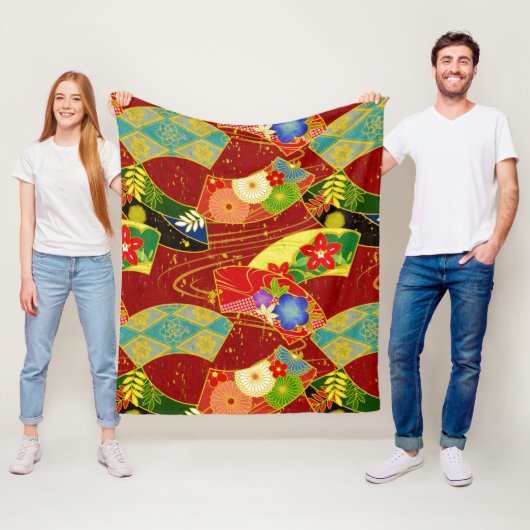 抽象芸術花フリースブランケット フリースブランケット (インサイチュ)