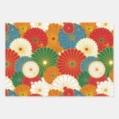 抽象芸術花ラッピング紙シート ラッピングペーパーシート (正面2)