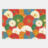 抽象芸術花ラッピング紙シート ラッピングペーパーシート (正面)