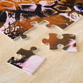 抽象芸術花動物模様カラフル ジグソーパズル (側面)