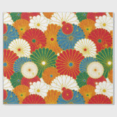 抽象芸術花包み紙 ラッピングペーパー (フラット)
