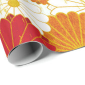 抽象芸術花包み紙 ラッピングペーパー (ロールコーナー)