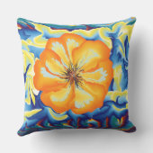 抽象芸術花化粧枕 クッション (裏面)