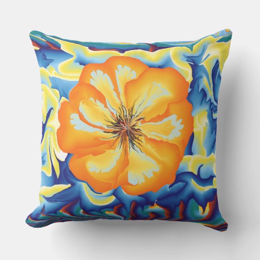 抽象芸術花化粧枕 クッション (正面)