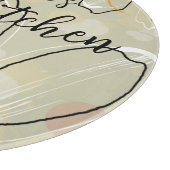 抽象芸術花名12"ガラスを追加 カッティングボード (角)