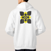 抽象芸術花唐草 パーカ (裏面)