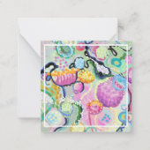 抽象芸術花囲いカード ノートカード (正面)