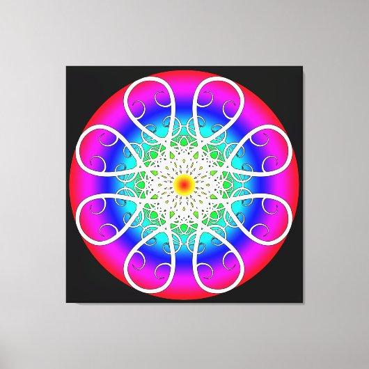 抽象芸術花引きキャンバス印刷 キャンバスプリント (正面)