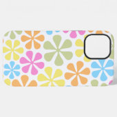 抽象芸術花明るい色ミックス iPhoneケース (裏面横)