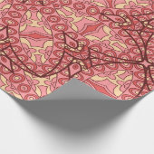 抽象芸術花曼荼羅の縫い目のない紋様 ラッピングペーパー (角)