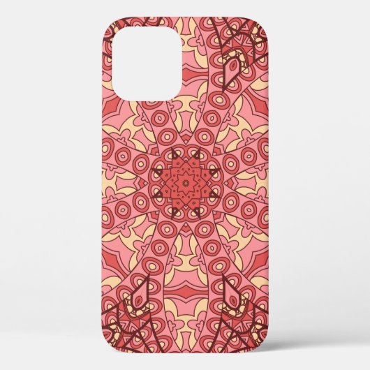 抽象芸術花曼荼羅の縫い目のない紋様 Case-Mate iPhoneケース (裏面)