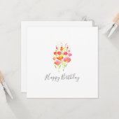 抽象芸術花束ミックスフラワーカード カード (正面/裏面インサイチュ)