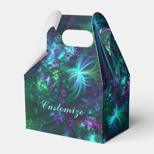 抽象芸術花柄ゲーブルビーフボックス フェイバーボックス (正面サイド)