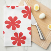 抽象芸術花柄 キッチンタオル (四つ折り)