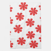 抽象芸術花柄 キッチンタオル (縦)