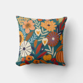 抽象芸術花柄 クッション (正面)