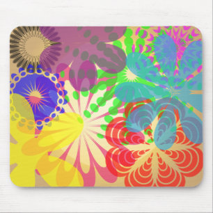 抽象芸術花柄 マウスパッド