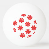 抽象芸術花柄 卓球ボール (裏面)