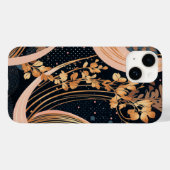 抽象芸術花柄、水玉模様、つる植物 Case-Mate iPhoneケース (裏面 (横))
