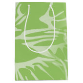 抽象芸術花植物性フローラ ミディアムペーパーバッグ (正面)