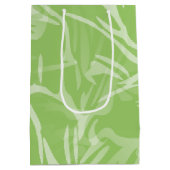 抽象芸術花植物性フローラ ミディアムペーパーバッグ (裏面)