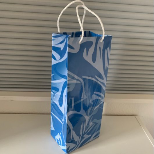 抽象芸術花植物性フローラ ワインギフトバッグ