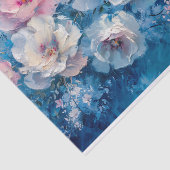 抽象芸術花模様ピンクブルーオイルペインティングデクページ 薄葉紙 (詳細)