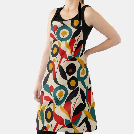 抽象芸術花模様 エプロン (インサイチュ)