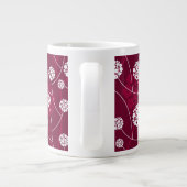 抽象芸術花模様 ジャンボコーヒーマグカップ (裏面)