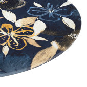 抽象芸術花模様：水彩繰り返しパターン カッティングボード (角)