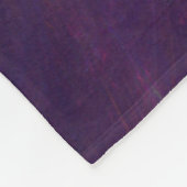 抽象芸術花淡紫と青模様のミックス フリースブランケット (角)