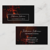 抽象芸術花火の雨の長い露出スパーラーバス 名刺 (正面/裏面)