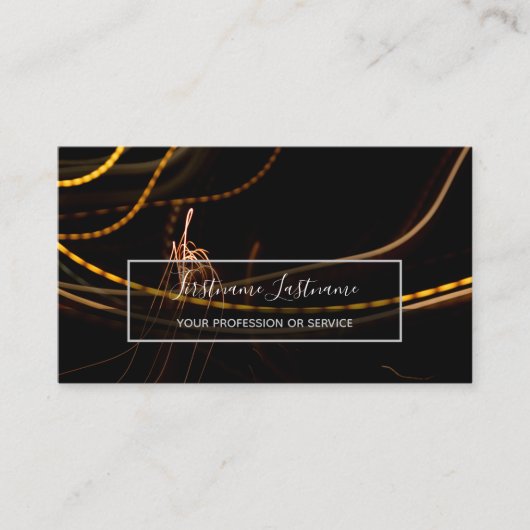 抽象芸術花火の雨の長い露出スパーラーバス 名刺 (正面)