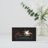 抽象芸術花火の雨の長い露出スパーラー 名刺 (スタンド正面)